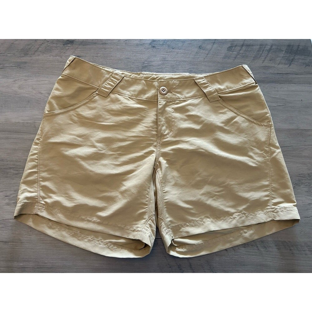 Columbia Shorts Womens Chino Flat Front Khaki PFG Size M